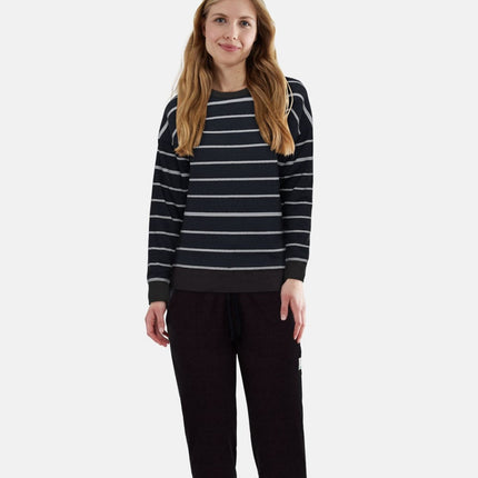 Tom Tailor pyjama lange broek xanthi dark blue dames 60375-3028-832 Tom Tailor pyjama pantalon long xanthi dark blue femmes