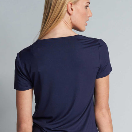 Tom Tailor pyjamashirt round neck solid blue dames  64007-6085-630 Tom Tailor haut de pyjama round neck solid blue femmes