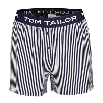 Tom Tailor pyjamashort stripes blue dames  64005-6085-623 Tom Tailor short de pyjama stripes blue femmes