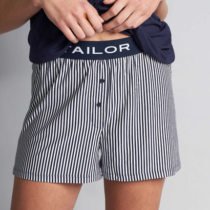 Tom Tailor pyjamashort stripes blue dames  64005-6085-623 Tom Tailor short de pyjama stripes blue femmes