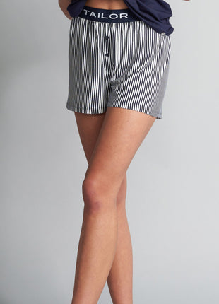 Tom Tailor pyjamashort stripes blue dames  64005-6085-623 Tom Tailor short de pyjama stripes blue femmes