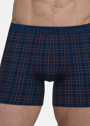 Tom Tailor short 2 pack kentucky blue checkered heren 75285-6061-625 Tom Tailor boxer lot de 2 kentucky blue checkered hommes