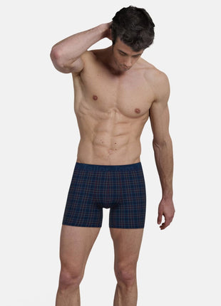 Tom Tailor short 2 pack kentucky blue checkered heren 75285-6061-625 Tom Tailor boxer lot de 2 kentucky blue checkered hommes