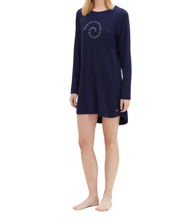 Tom Tailor slaapkleedje florence dark blue dames 60193-6085-630 Tom Tailor robe de nuit florence dark blue femmes
