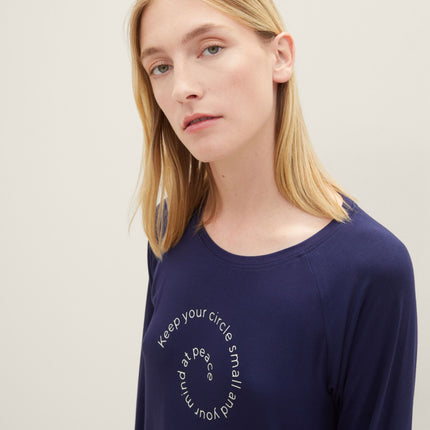 Tom Tailor slaapkleedje florence dark blue dames 60193-6085-630 Tom Tailor robe de nuit florence dark blue femmes
