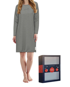 Tom Tailor slaapkleedje xanthi grey dames 60389-6579-821 Tom Tailor robe de nuit xanthi grey femmes