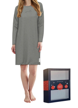Tom Tailor slaapkleedje xanthi grey dames 60389-6579-821 Tom Tailor robe de nuit xanthi grey femmes