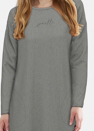 Tom Tailor slaapkleedje xanthi grey dames 60389-6579-821 Tom Tailor robe de nuit xanthi grey femmes