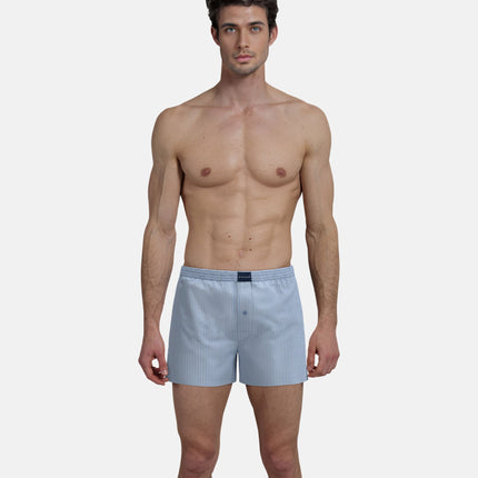 Tom Tailor wijde boxershort 2 pack dakota woven boxer shorts blue heren 70171-5100-613 Tom Tailor caleçon lot de 2 dakota woven boxer shorts blue hommes