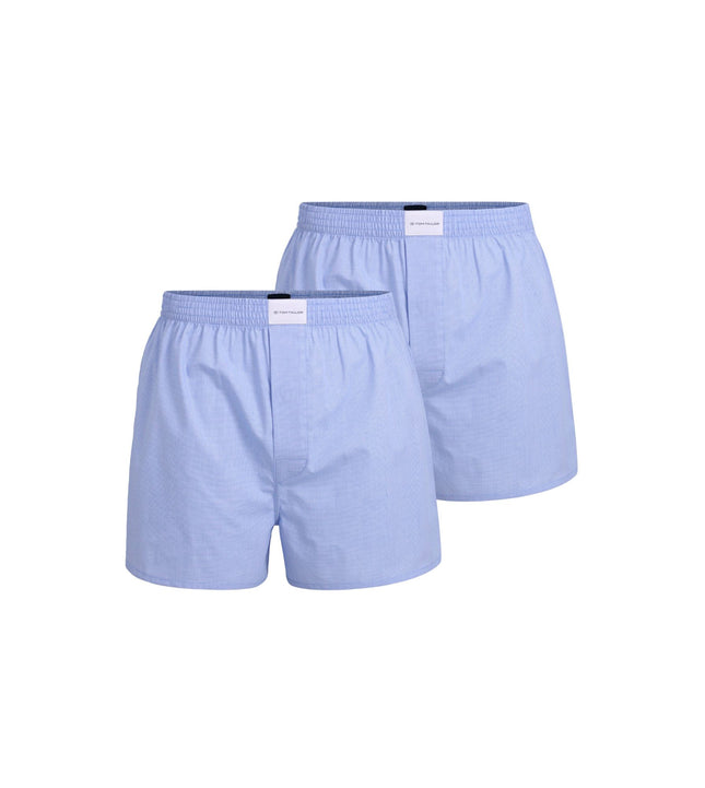 Tom Tailor wijde boxershort 2 pack dakota woven boxer shorts light blue heren 70171-5100-614 Tom Tailor caleçon lot de 2 dakota woven boxer shorts light blue hommes