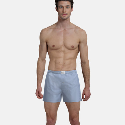 Tom Tailor wijde boxershort 2 pack dakota woven boxer shorts light blue heren 70171-5100-614 Tom Tailor caleçon lot de 2 dakota woven boxer shorts light blue hommes