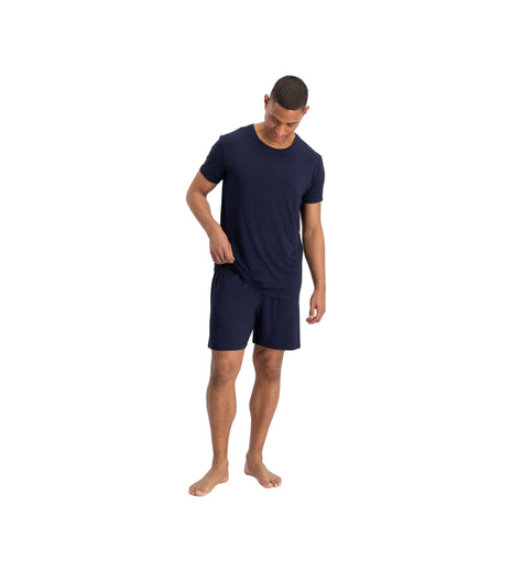 Bamboo Basics pyjama korte broek blue heren