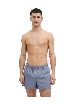 Jack & Jones wijde boxershort 5 pack jacmilano woven boxers chambray blue troposhere/city skyline/naval/black heren