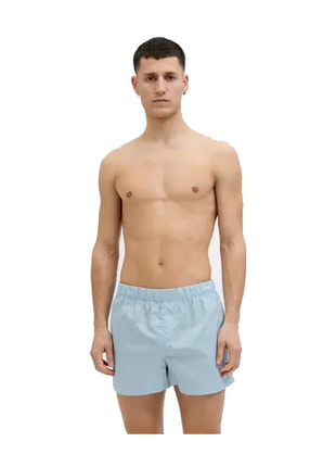 Jack & Jones wijde boxershort 5 pack jacmilano woven boxers chambray blue troposhere/city skyline/naval/black heren