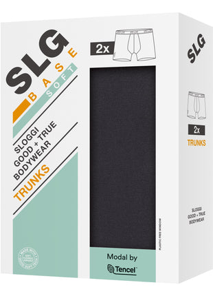 Sloggi Trunk 2 pack SLG Base Soft Black heren
