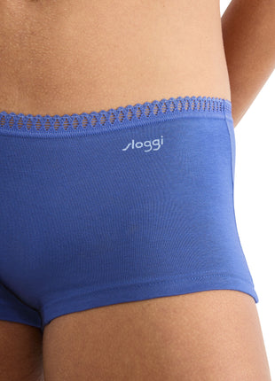 Sloggi 3 shorts Go Crush short blue light dames